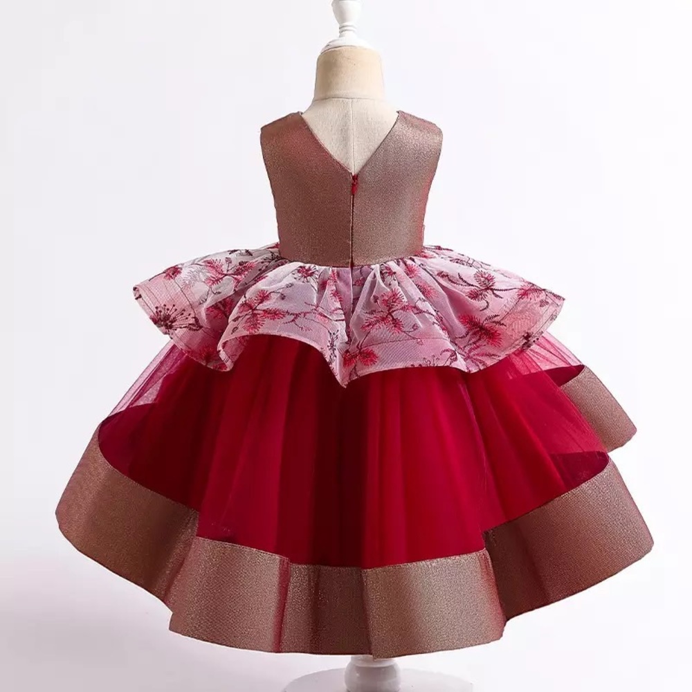 Special Occasions Formal Flower Embroidered Princess Birthday Wedding Dress 5043 - Picture 6 of 10